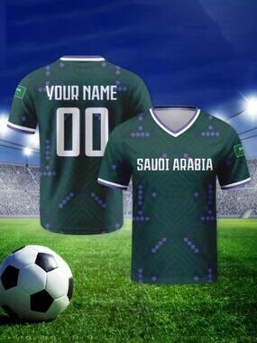 Saudi Arabia National Team Style Soccer Jersey - Green Falcons Pride Shirt